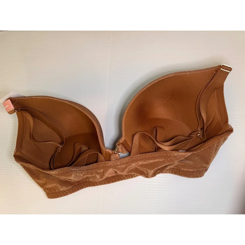 NWT Cacique Modern Collection Boost Plunge Bra Copper‎ Sparkle 42DDD